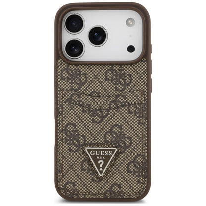 Etui Guess 4G nauble Card Triange na iPhone 18 Pro / 17 Pro - brązowe_2