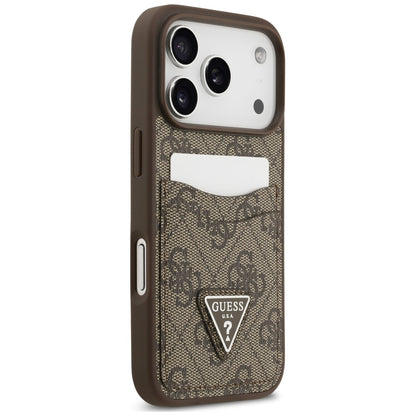 Etui Guess 4G nauble Card Triange na iPhone 18 Pro / 17 Pro - brązowe_3