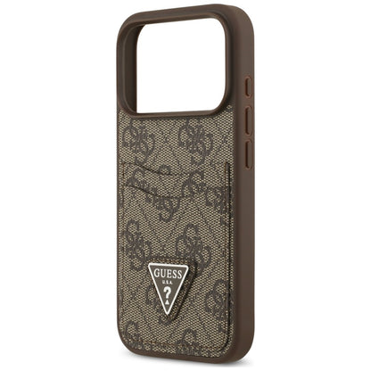 Etui Guess 4G nauble Card Triange na iPhone 18 Pro / 17 Pro - brązowe_5