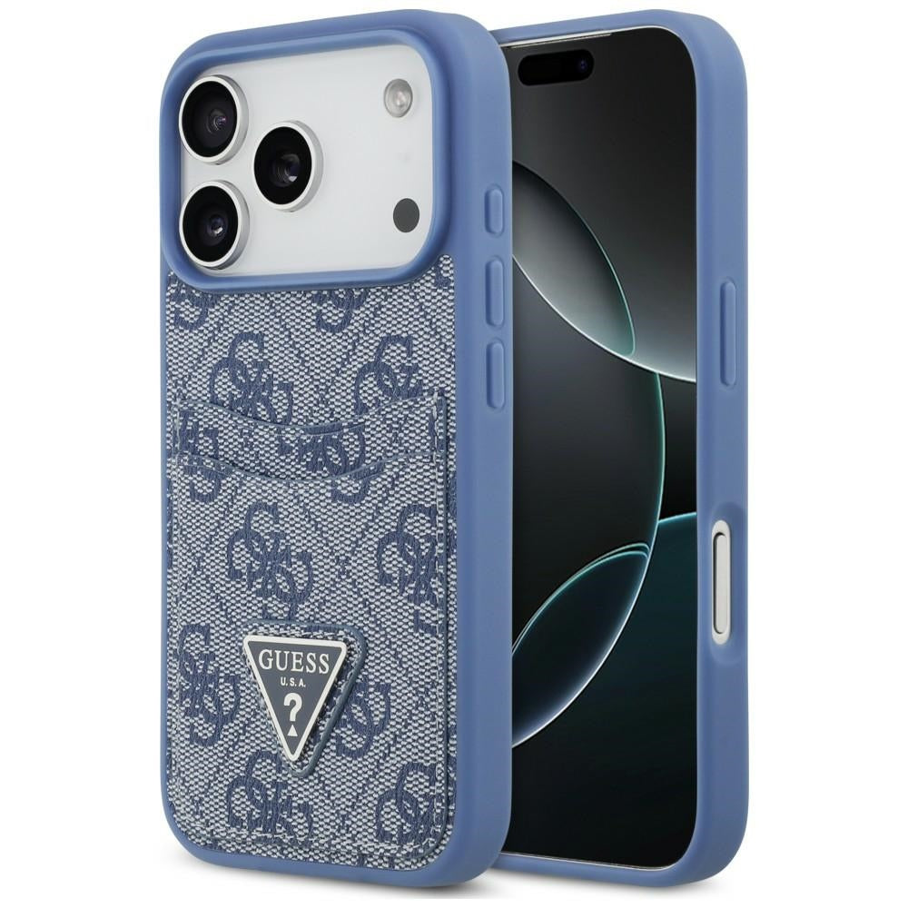 Etui Guess 4G nauble Card Triange na iPhone 18 Pro / 17 Pro - niebieskie_0