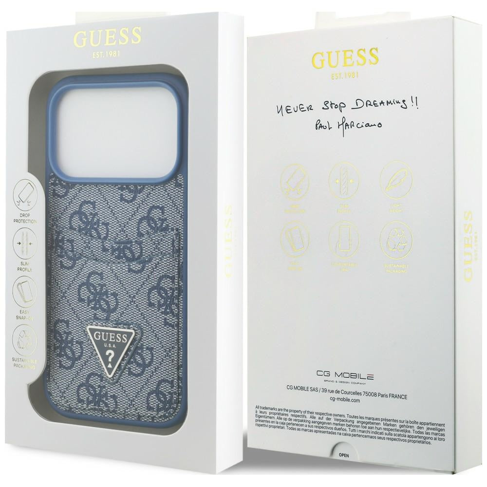 Etui Guess 4G nauble Card Triange na iPhone 18 Pro / 17 Pro - niebieskie_7