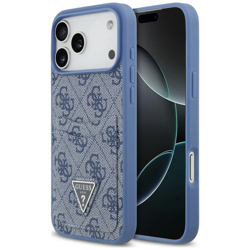 Etui Guess 4G nauble Card Triange na iPhone 18 Pro Max / 17 Pro Max - niebieskie_0