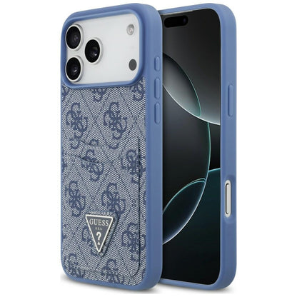 Etui Guess 4G nauble Card Triange na iPhone 18 Pro Max / 17 Pro Max - niebieskie_0