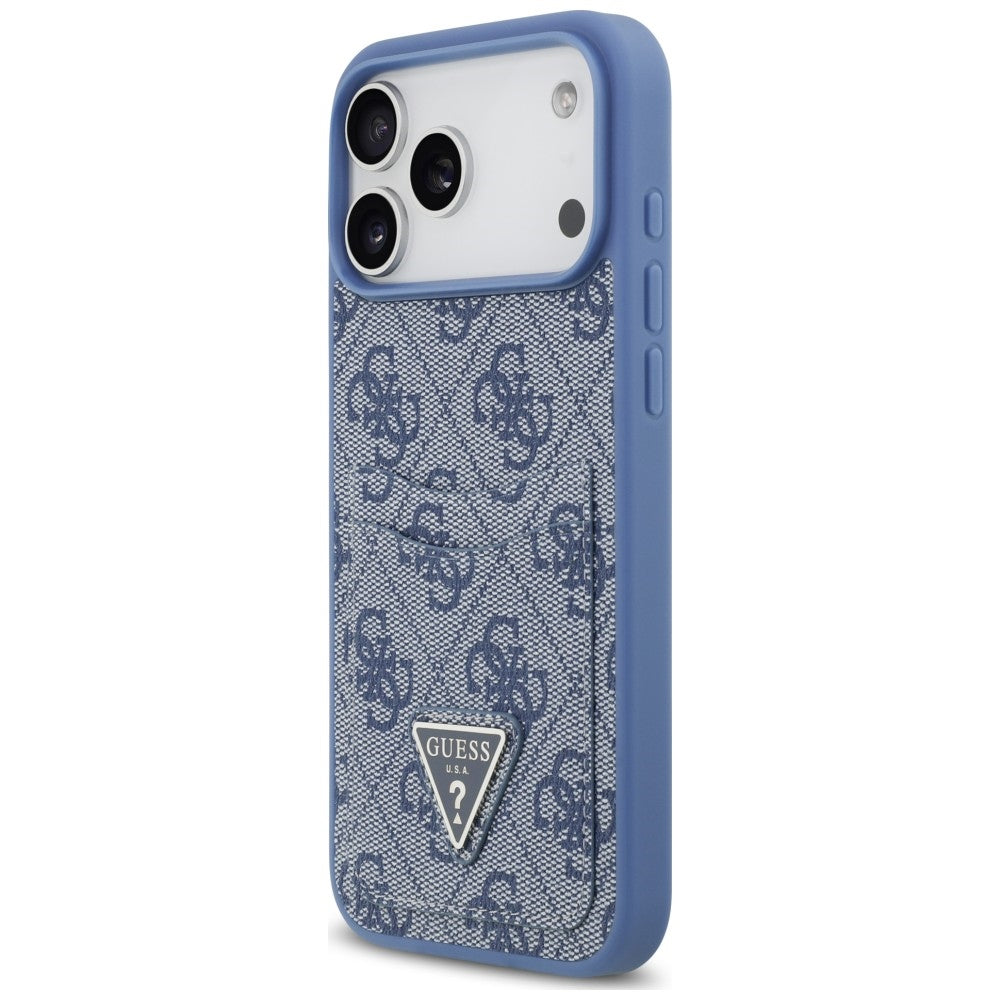 Etui Guess 4G nauble Card Triange na iPhone 18 Pro Max / 17 Pro Max - niebieskie_1