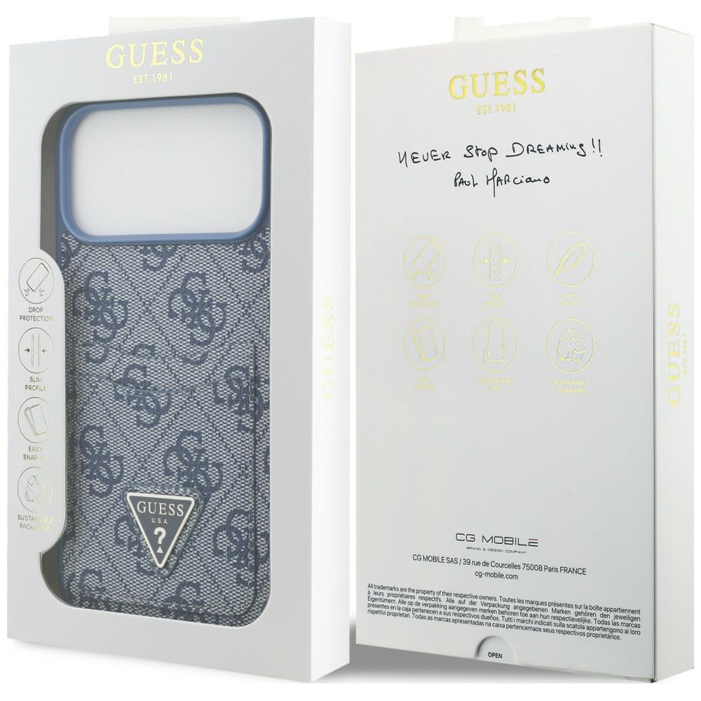 Etui Guess 4G nauble Card Triange na iPhone 18 Pro Max / 17 Pro Max - niebieskie_7