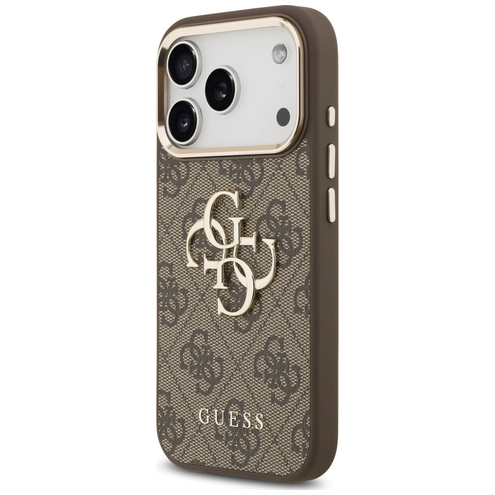 Etui Guess 4G Strap 4G Classic Logo Metal Trims na iPhone 18 Pro / 17 Pro-  brązowe_2