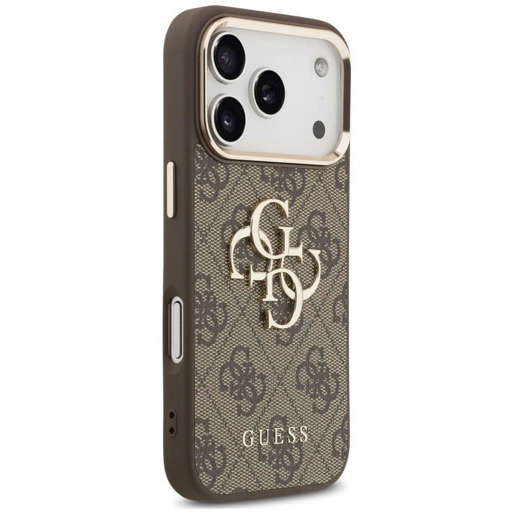 Etui Guess 4G Strap 4G Classic Logo Metal Trims na iPhone 18 Pro / 17 Pro-  brązowe_4