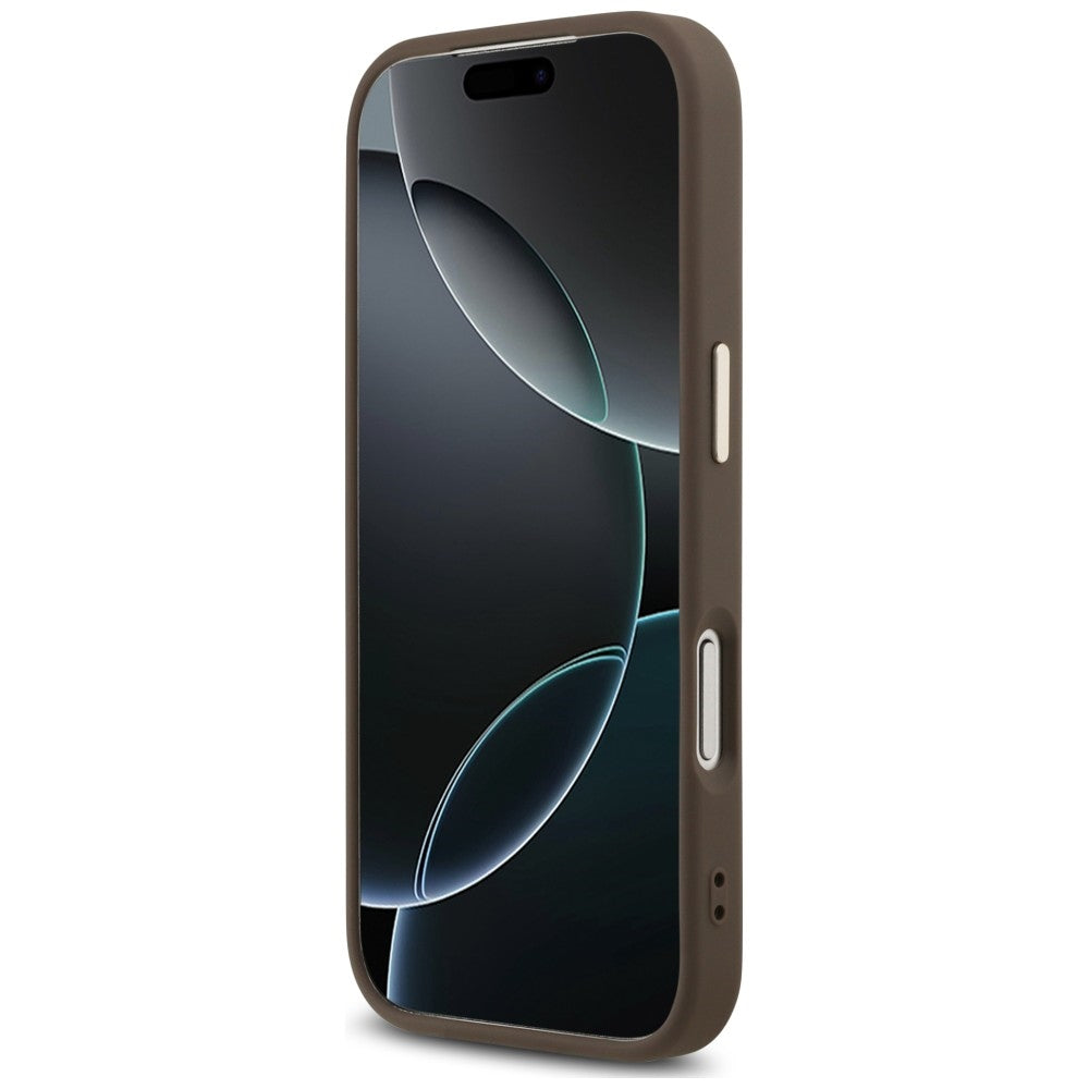 Etui Guess 4G Strap 4G Classic Logo Metal Trims na iPhone 18 Pro / 17 Pro-  brązowe_5