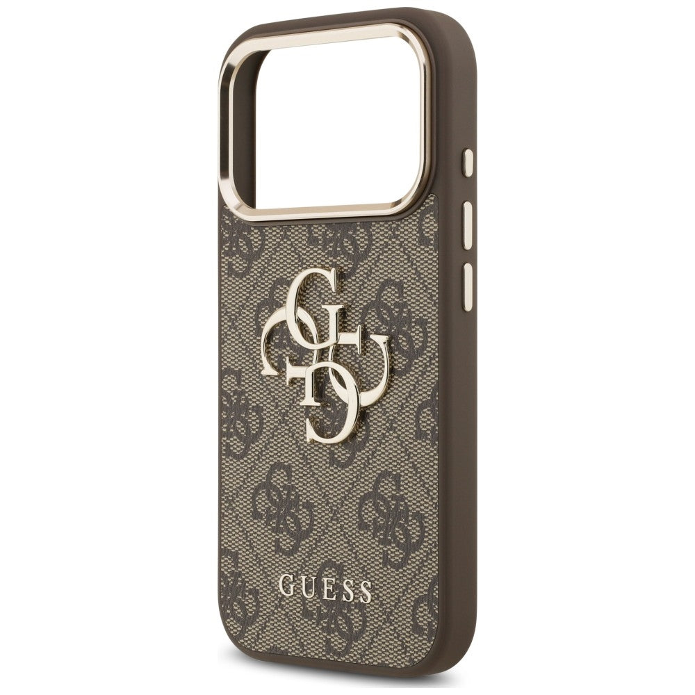 Etui Guess 4G Strap 4G Classic Logo Metal Trims na iPhone 18 Pro / 17 Pro-  brązowe_6