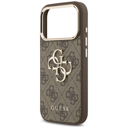 Etui Guess 4G Strap 4G Classic Logo Metal Trims na iPhone 18 Pro / 17 Pro-  brązowe_6