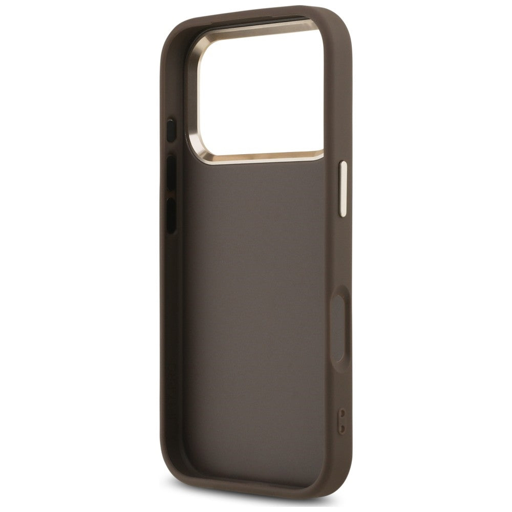 Etui Guess 4G Strap 4G Classic Logo Metal Trims na iPhone 18 Pro / 17 Pro-  brązowe_7