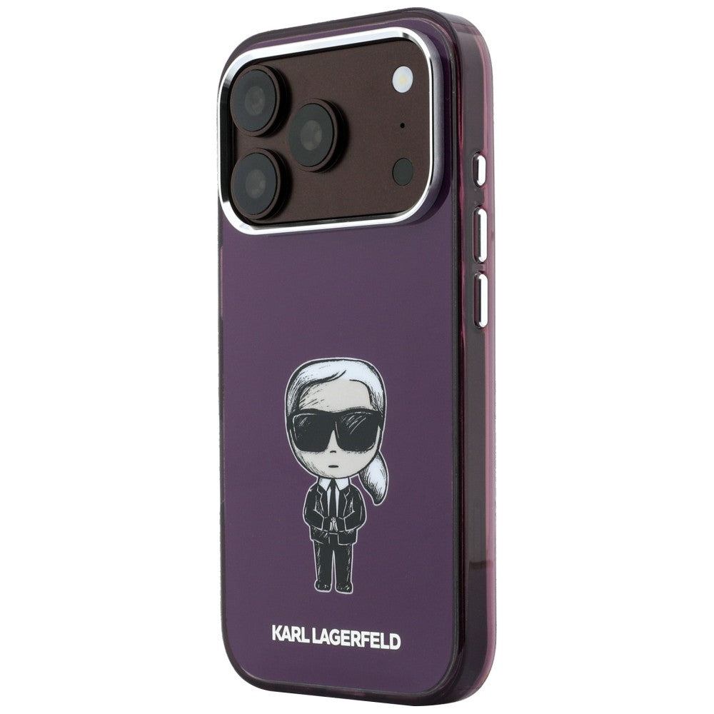 Etui Karl Lagerfeld IML Ikonik Sketch Print MagSafe na iPhone 18 Pro / 17 Pro - burgundowe_1