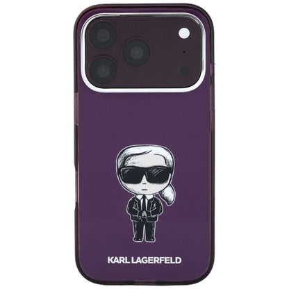 Etui Karl Lagerfeld IML Ikonik Sketch Print MagSafe na iPhone 18 Pro / 17 Pro - burgundowe_2