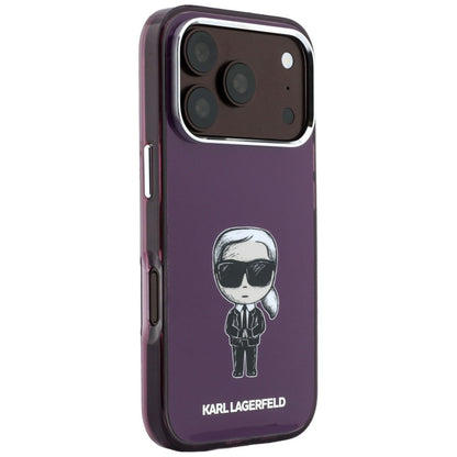 Etui Karl Lagerfeld IML Ikonik Sketch Print MagSafe na iPhone 18 Pro / 17 Pro - burgundowe_3