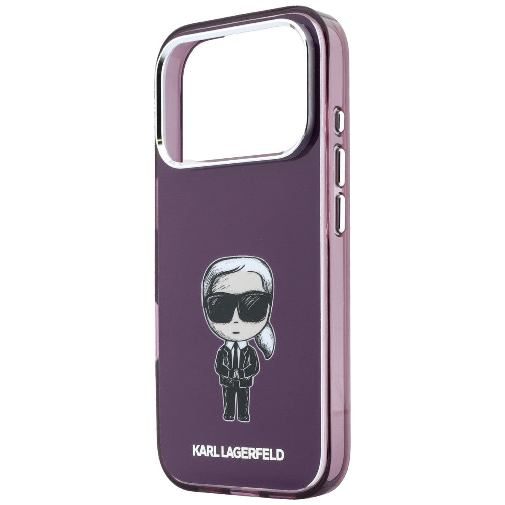 Etui Karl Lagerfeld IML Ikonik Sketch Print MagSafe na iPhone 18 Pro / 17 Pro - burgundowe_5