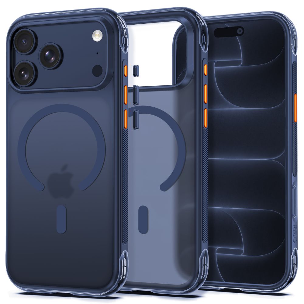 Tech-Protect MagAir MagSafe CC Case for iPhone 18 Pro / 17 Pro - Matte Dark Blue_0