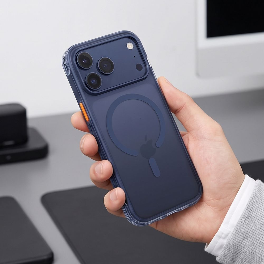Tech-Protect MagAir MagSafe CC Case for iPhone 18 Pro / 17 Pro - Matte Dark Blue_9