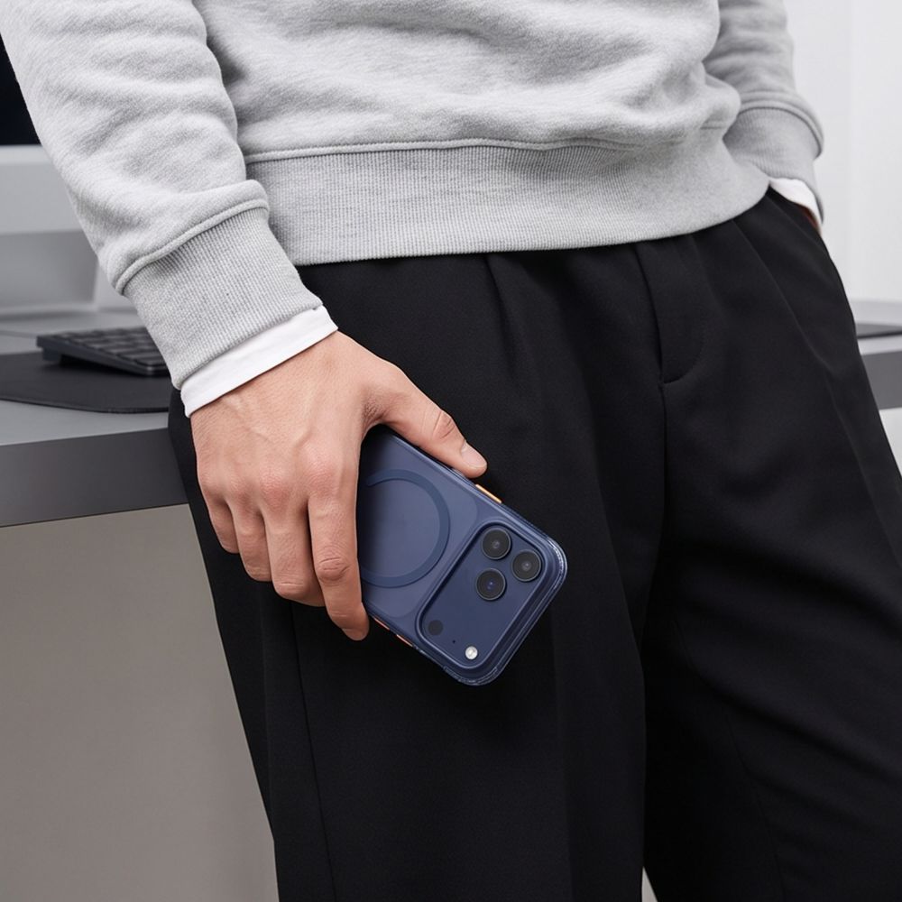 Tech-Protect MagAir MagSafe CC Case for iPhone 18 Pro Max / 17 Pro Max - Matte Dark Blue_7