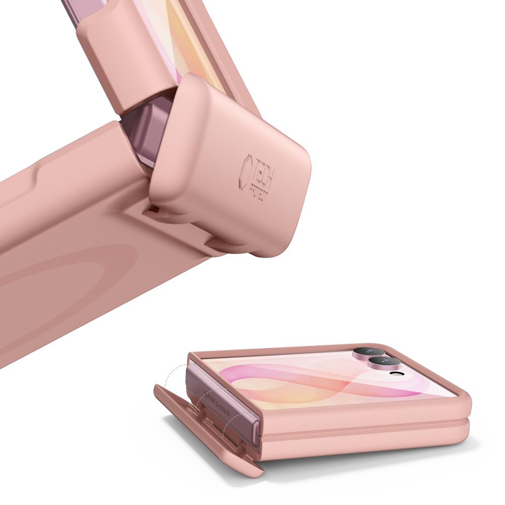 Tech-Protect Kevlar Aura MagSafe Case for Samsung Galaxy Z Flip 8 - Pink_2