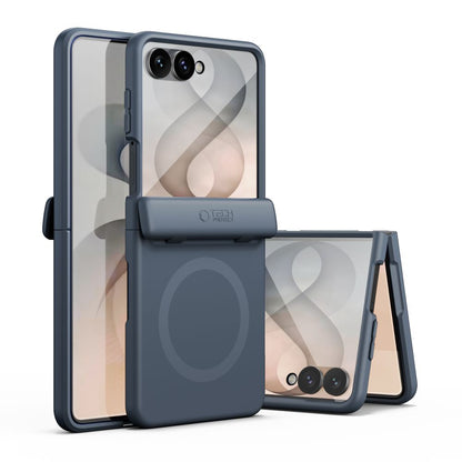 Tech-Protect Kevlar Aura MagSafe Case for Samsung Galaxy Z Flip 8 - Navy Blue_1