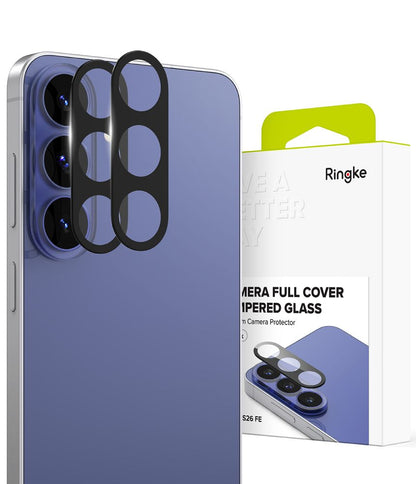 Ringke Camera Full Cover 2-Pack Tempered Glass for Samsung Galaxy S26 FE - Black_0