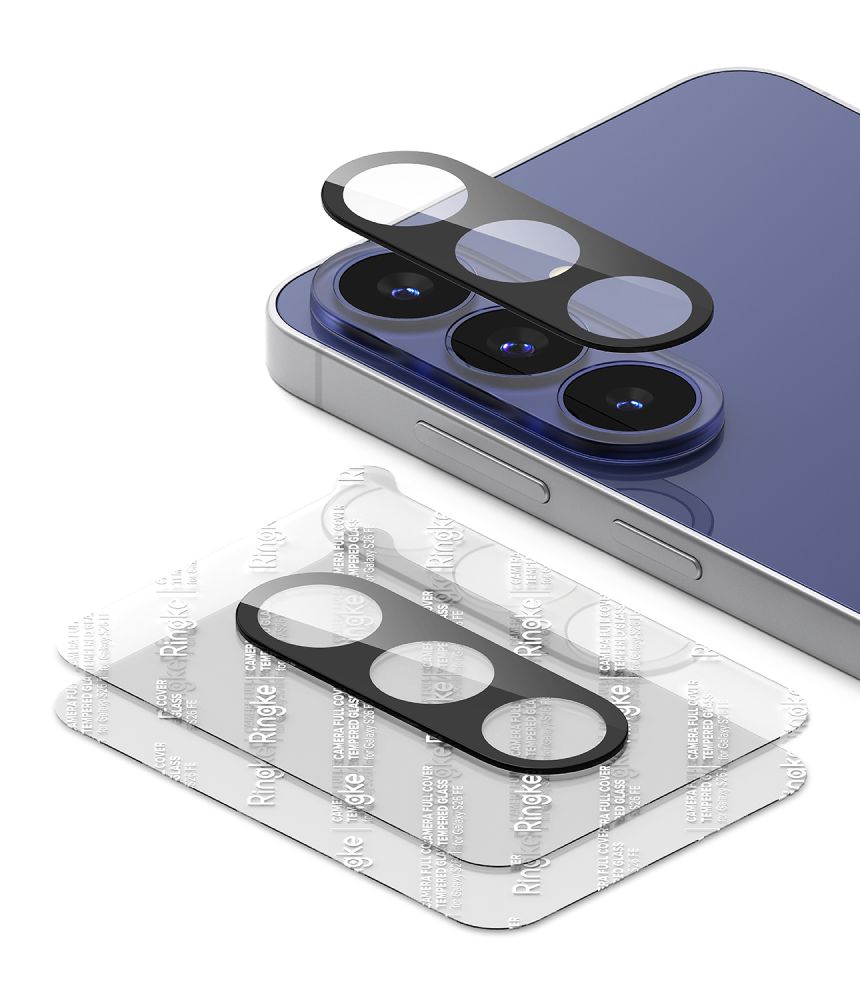 Ringke Camera Full Cover 2-Pack Tempered Glass for Samsung Galaxy S26 FE - Black_2