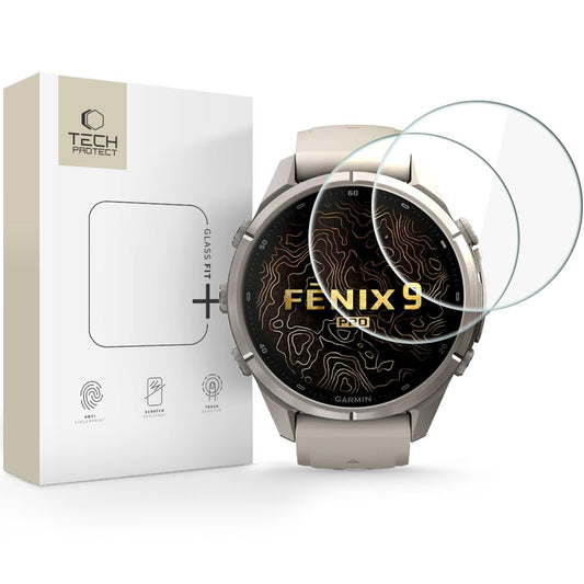 Tech-Protect Glass Fit+ 2-Pack Tempered Glass for Garmin Fenix ​​9 Pro 43mm_0