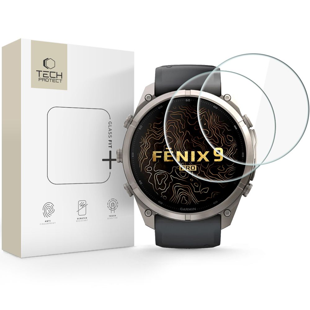 Tech-Protect Glass Fit+ 2-Pack Tempered Glass for Garmin Fenix ​​9 Pro 51mm_0