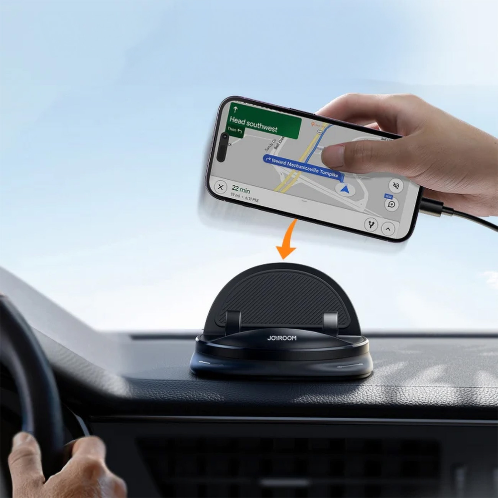 Joyroom JR-ZS354 phone holder with suction cup for car, office, home - black - OUTLET_7