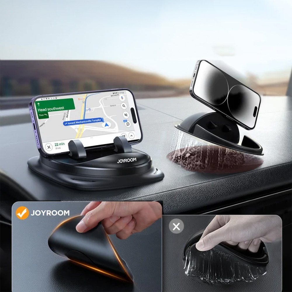 Joyroom JR-ZS354 phone holder with suction cup for car, office, home - black - OUTLET_8