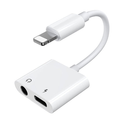 Joyroom S-Y104 headphone adapter Lightning - Lightning / mini jack 3.5mm - white - OUTLET_0