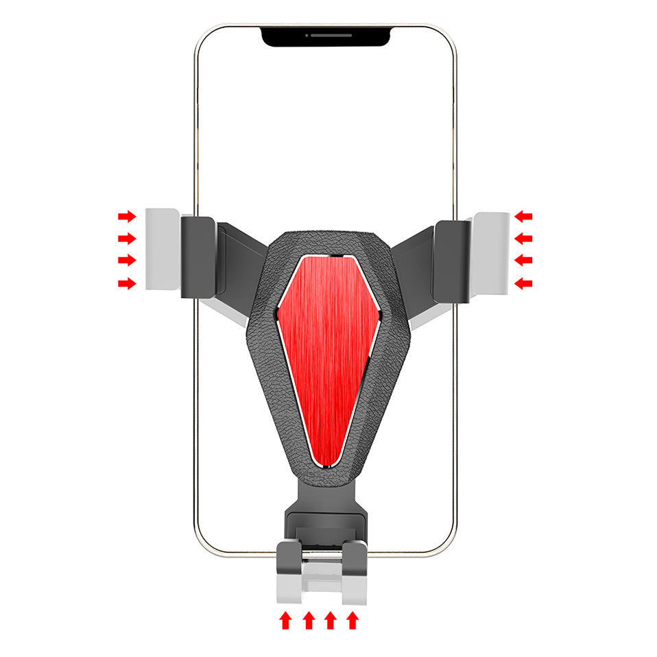 Gravity smartphone car holder, silver (YC07) - OUTLET_1