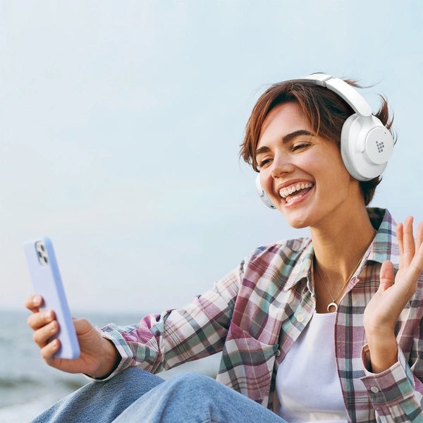Tronsmart SOUNFII Q20S Hybrid ANC Wireless Headphones with Active Noise Cancelling - White - OUTLET_11