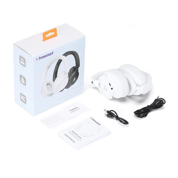 Tronsmart SOUNFII Q20S Hybrid ANC Wireless Headphones with Active Noise Cancelling - White - OUTLET_5