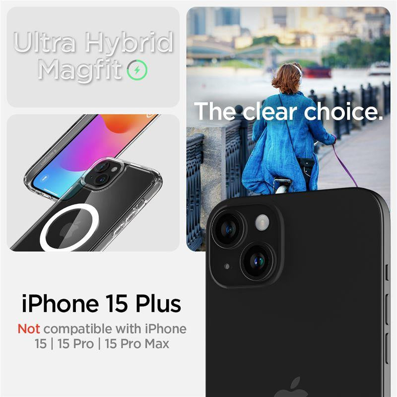 Spigen Crystal Hybrid MagSafe iPhone 15 Plus Case - Clear - OUTLET_11
