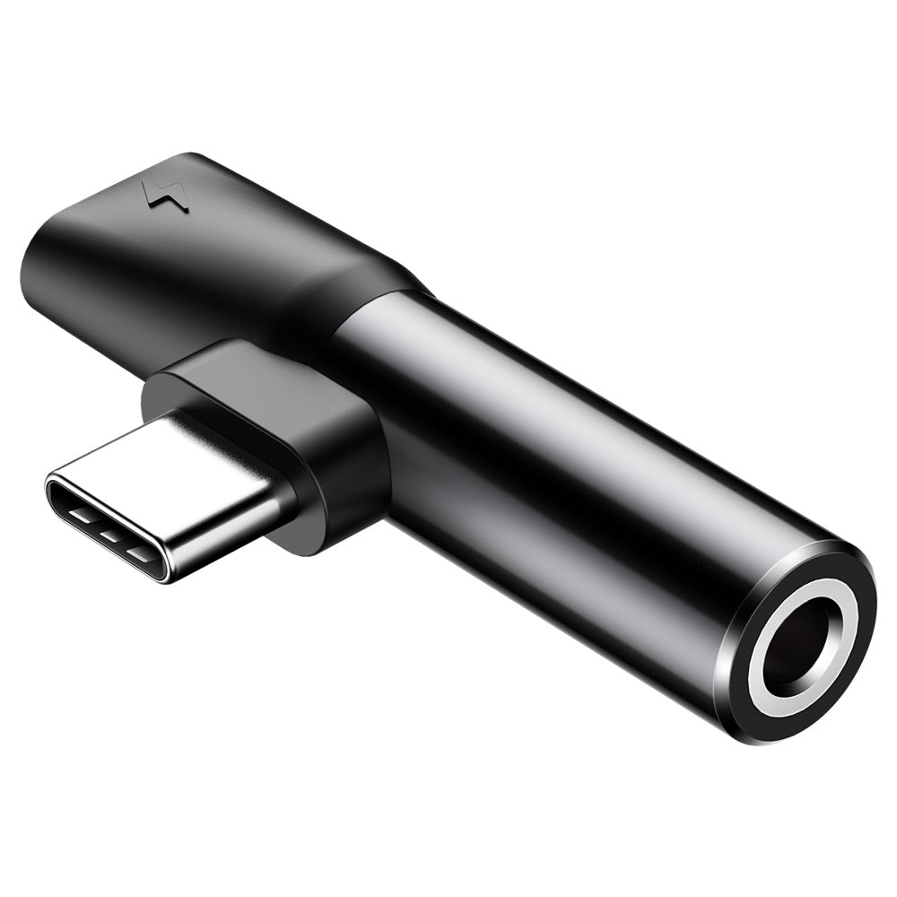 Baseus Audio Converter L41 adapter from USB-C to USB-C port + 3.5 mm headphone jack black (CATL41-01) - OUTLET_0