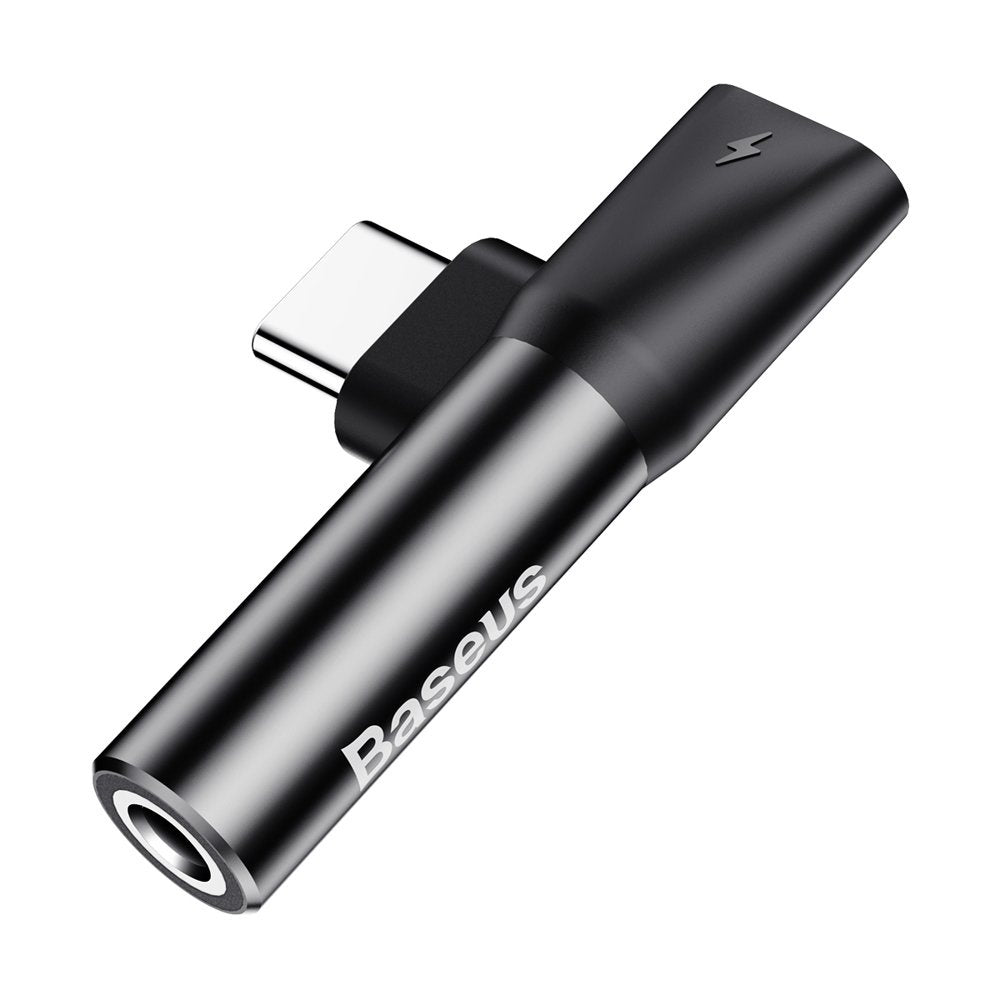 Baseus Audio Converter L41 adapter from USB-C to USB-C port + 3.5 mm headphone jack black (CATL41-01) - OUTLET_2