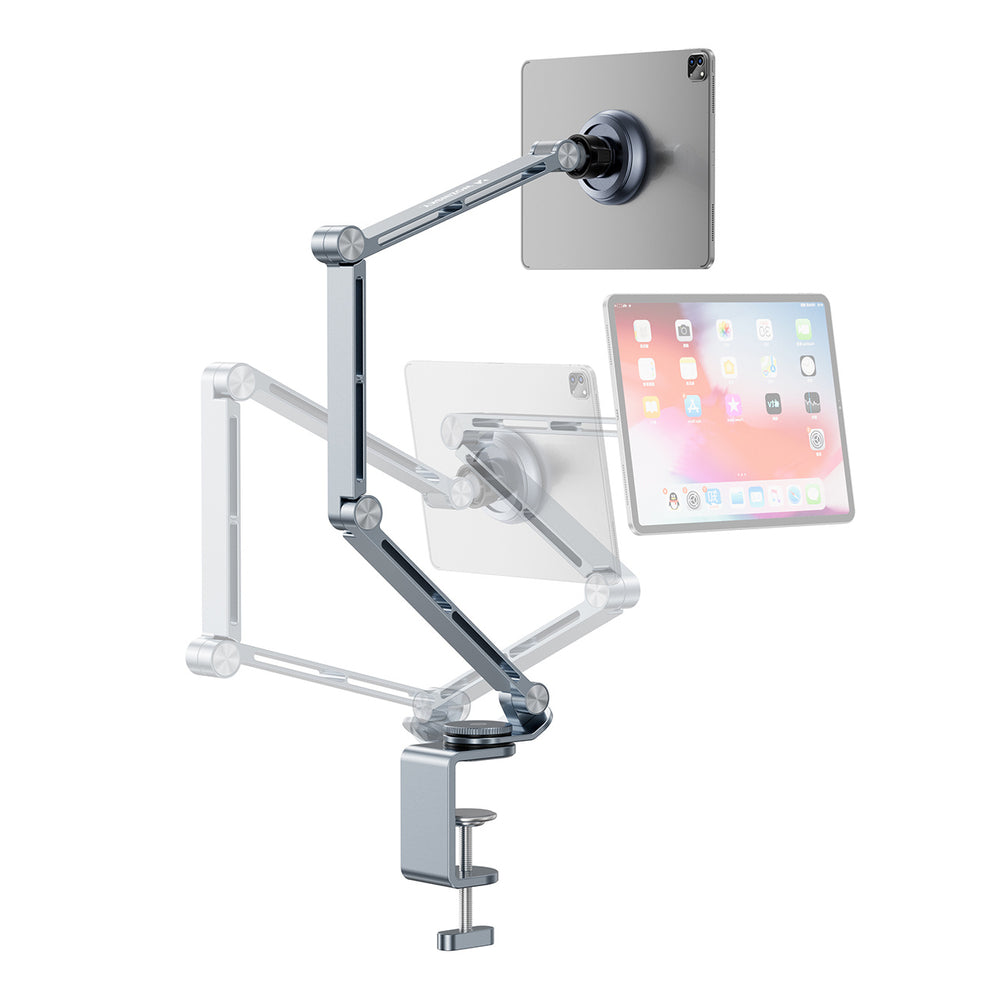 Wozinsky WTY0YS1 magnetic holder, 360° rotating, solid, for phone and tablet - gray - OUTLET_1