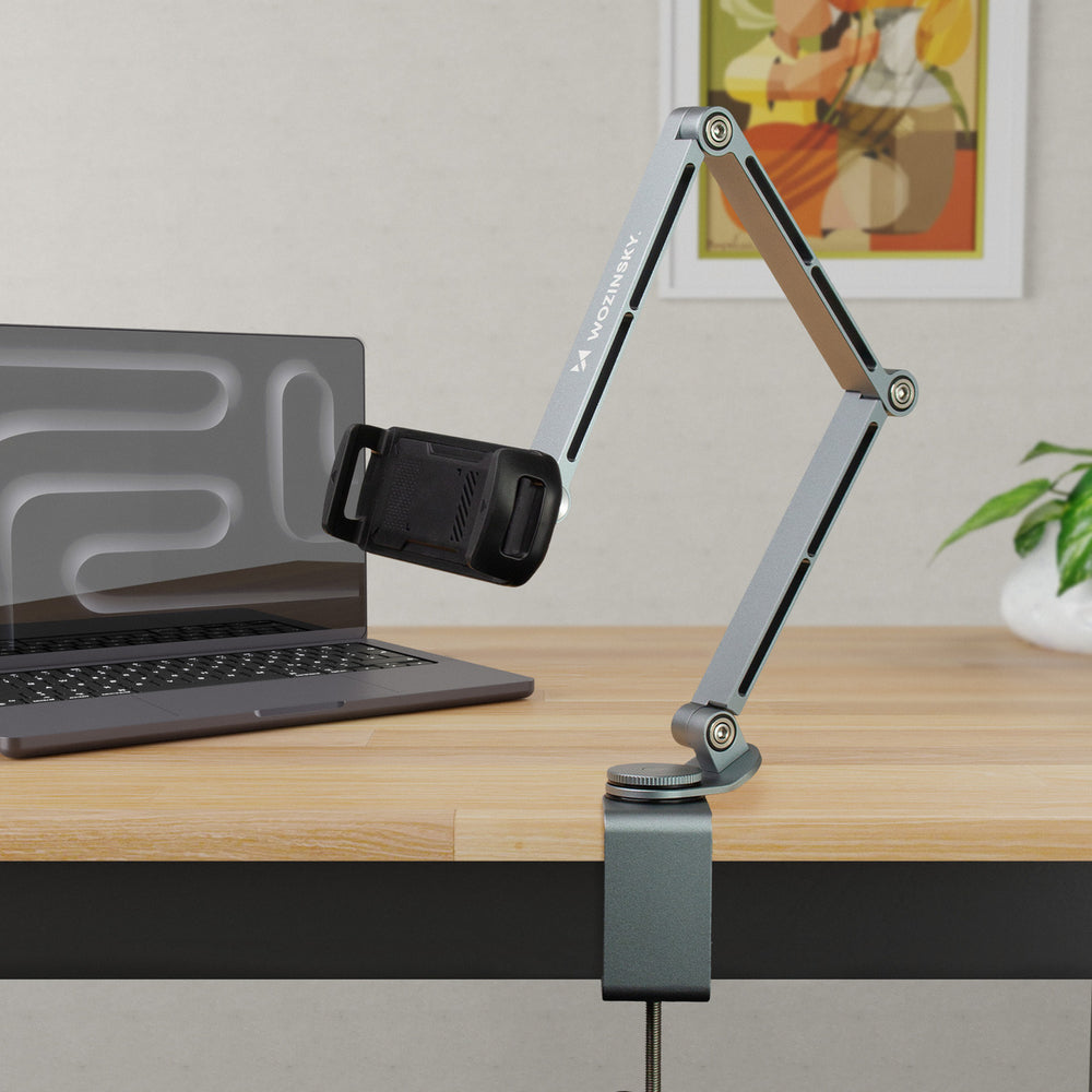 Wozinsky WTY0YS1 magnetic holder, 360° rotating, solid, for phone and tablet - gray - OUTLET_4