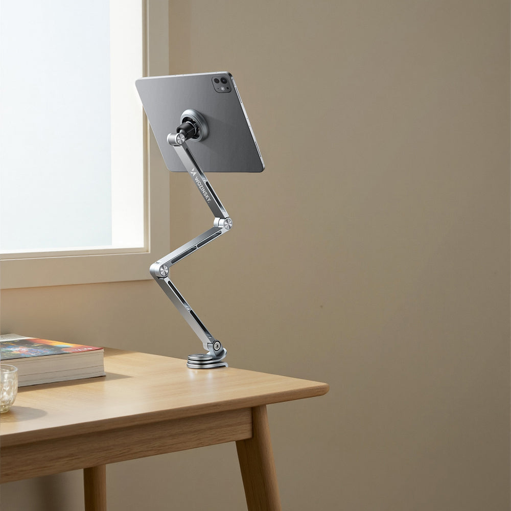 Wozinsky WTY0YS1 magnetic holder, 360° rotating, solid, for phone and tablet - gray - OUTLET_7