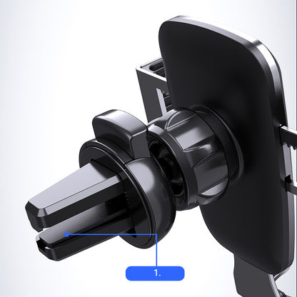Gravity smartphone car holder, black air vent grille (YC08) - OUTLET_5