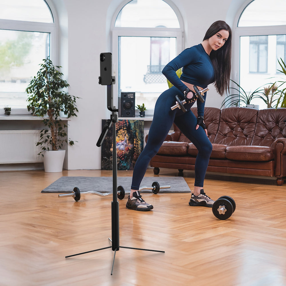Wozinsky WST-360YS Selfie Stick with Tripod Function with 360° AI Auto Face Tracking Gesture Control - Black - OUTLET_15