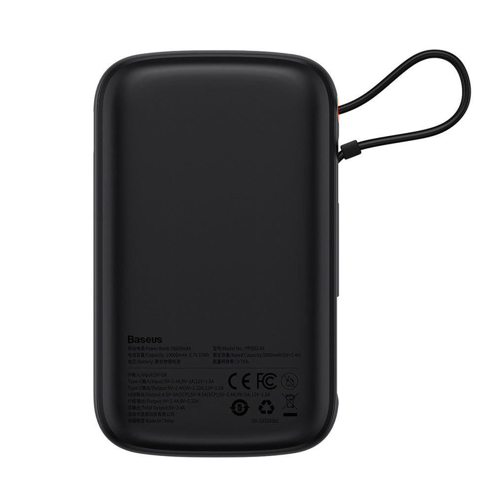 Powerbank 10000mAh 20W Baseus Qpow Pro Overseas Edition + USB C 3A Cable - Black - OUTLET_9