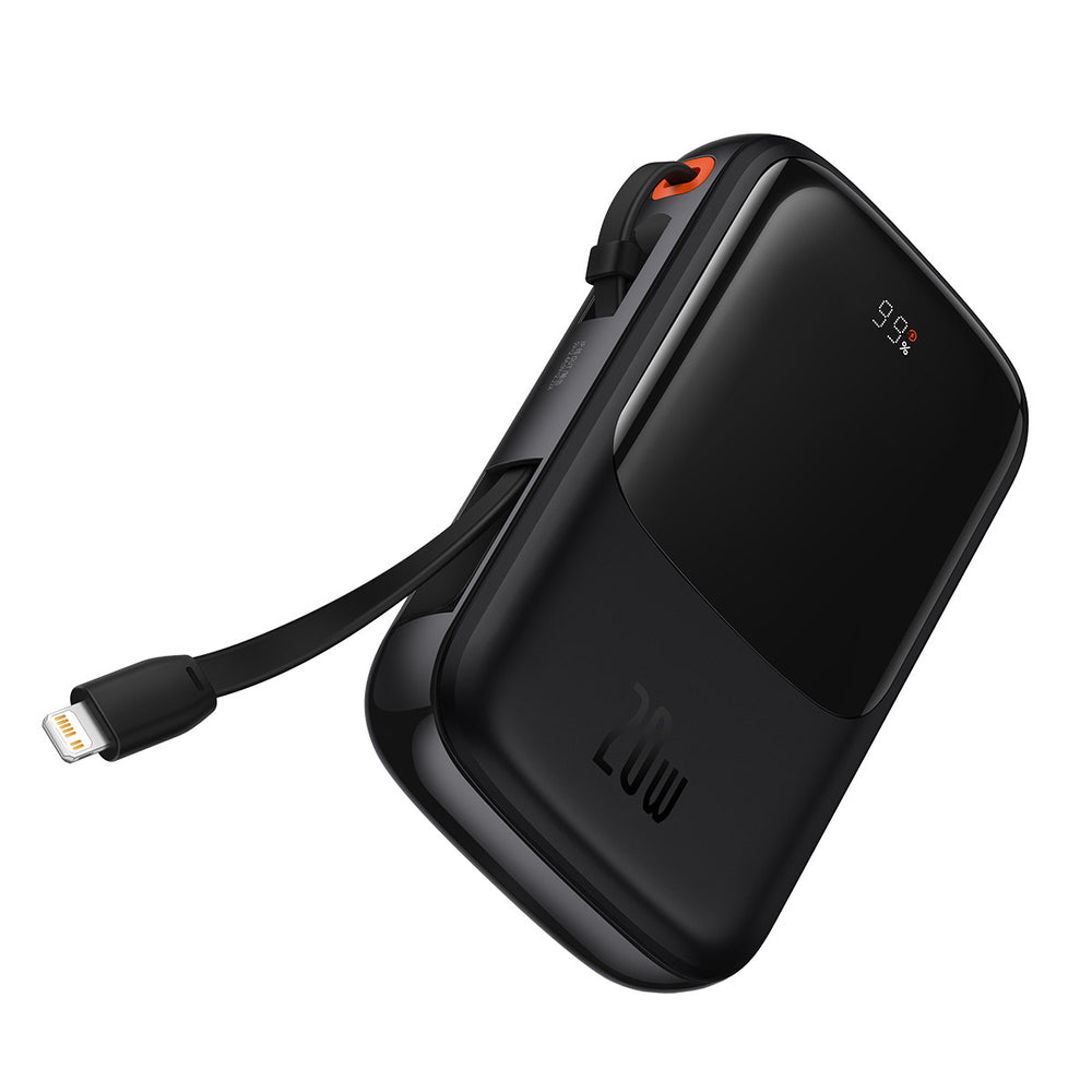 Powerbank 10000mAh 20W Baseus Qpow Pro Overseas Edition + USB C 3A Cable - Black - OUTLET_0