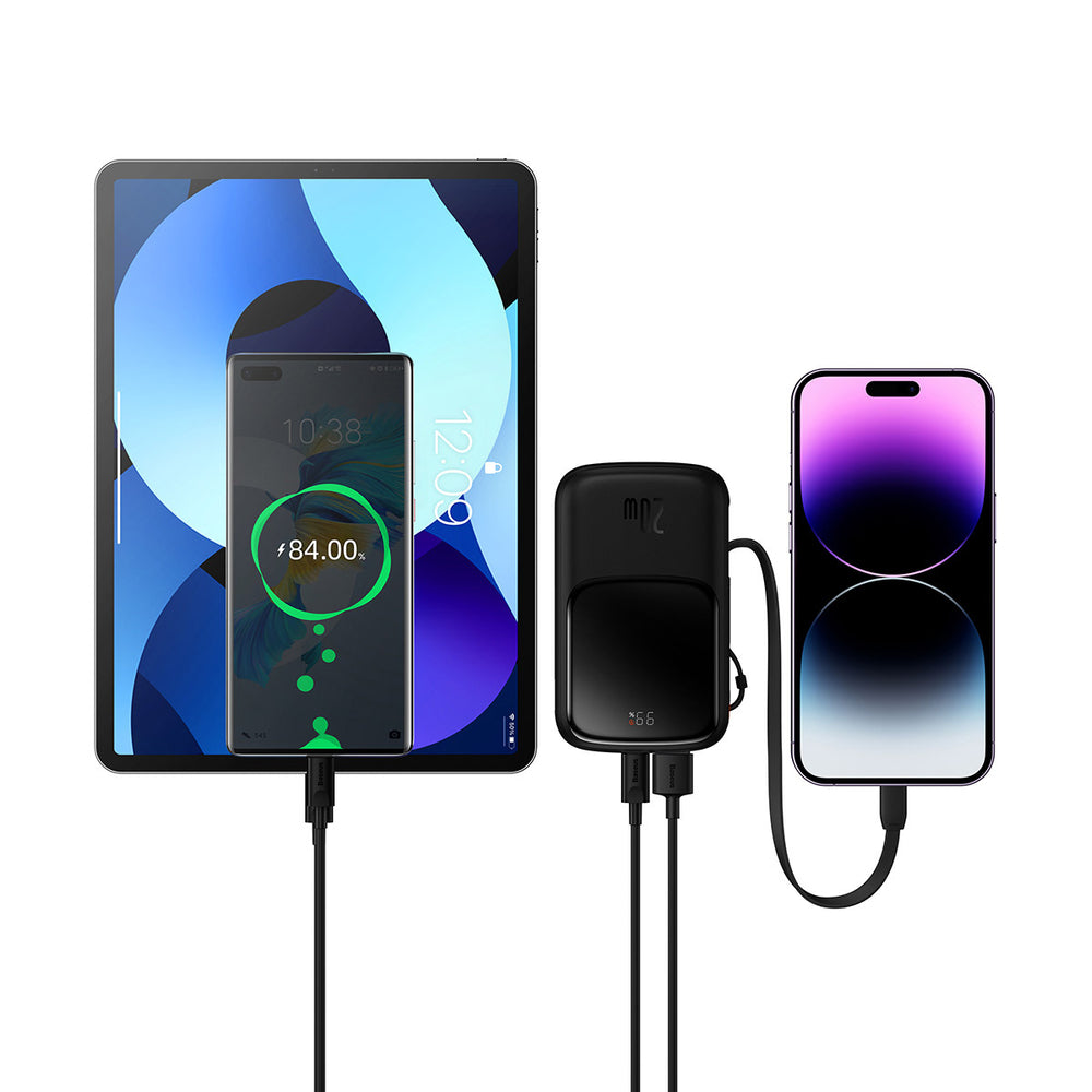 Powerbank 10000mAh 20W Baseus Qpow Pro Overseas Edition + USB C 3A Cable - Black - OUTLET_2