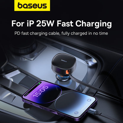 Baseus Enjoyment Pro USB-C (Female) / Lightning (Male) 60W Car Charger - Black - OUTLET_13