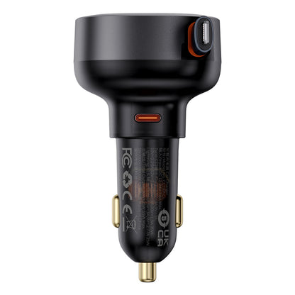 Baseus Enjoyment Pro USB-C (Female) / Lightning (Male) 60W Car Charger - Black - OUTLET_1