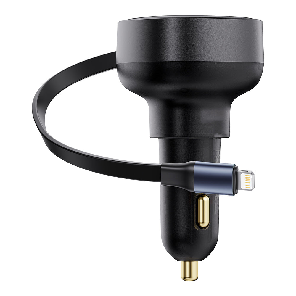 Baseus Enjoyment Pro USB-C (Female) / Lightning (Male) 60W Car Charger - Black - OUTLET_3
