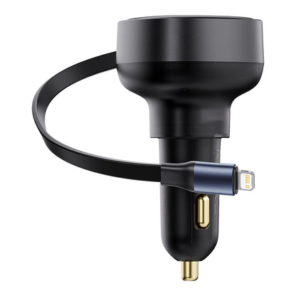 Baseus Enjoyment Pro USB-C (Female) / Lightning (Male) 60W Car Charger - Black - OUTLET_3
