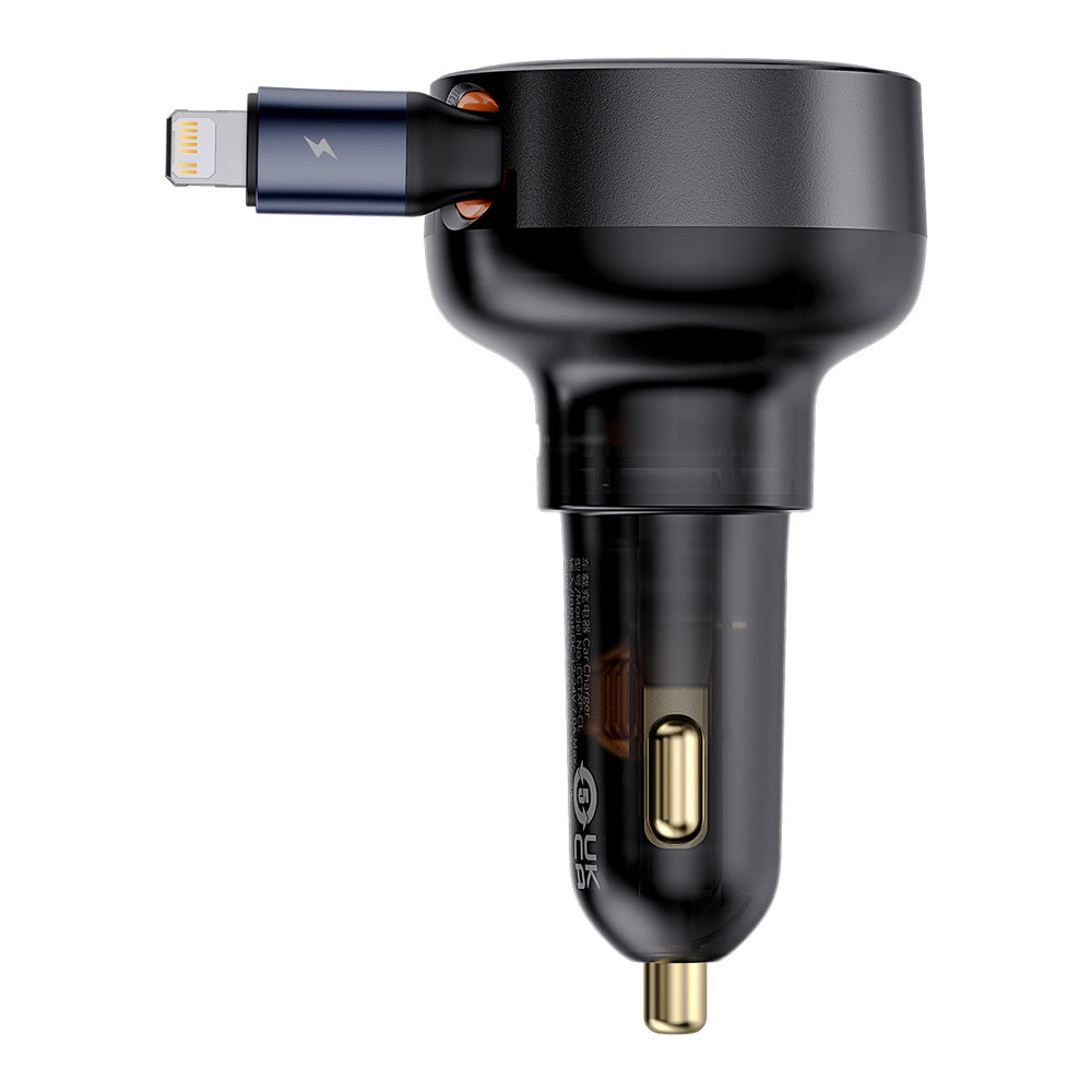 Baseus Enjoyment Pro USB-C (Female) / Lightning (Male) 60W Car Charger - Black - OUTLET_4